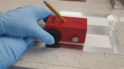 conducting a pencil hardness test on a coating|pencil hardness scale for paint.